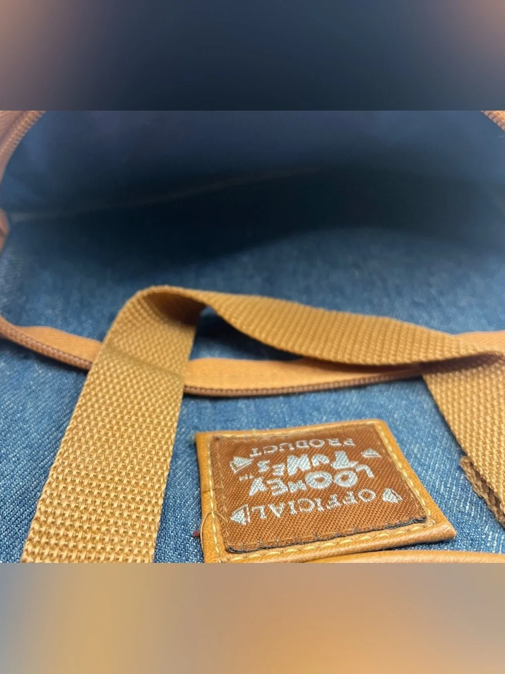 Official Looney Tunes Denim Tote Bag with Tweety & Taz